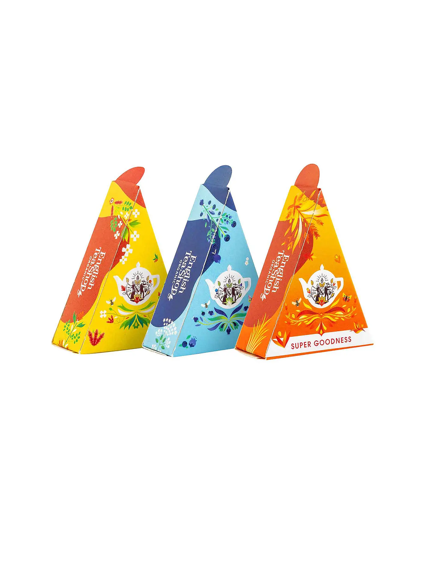 ENGLISH TEA SHOP | Geschenkbox Wellness Tee Kollektion 12 Pyjramiden Beutel | bunt